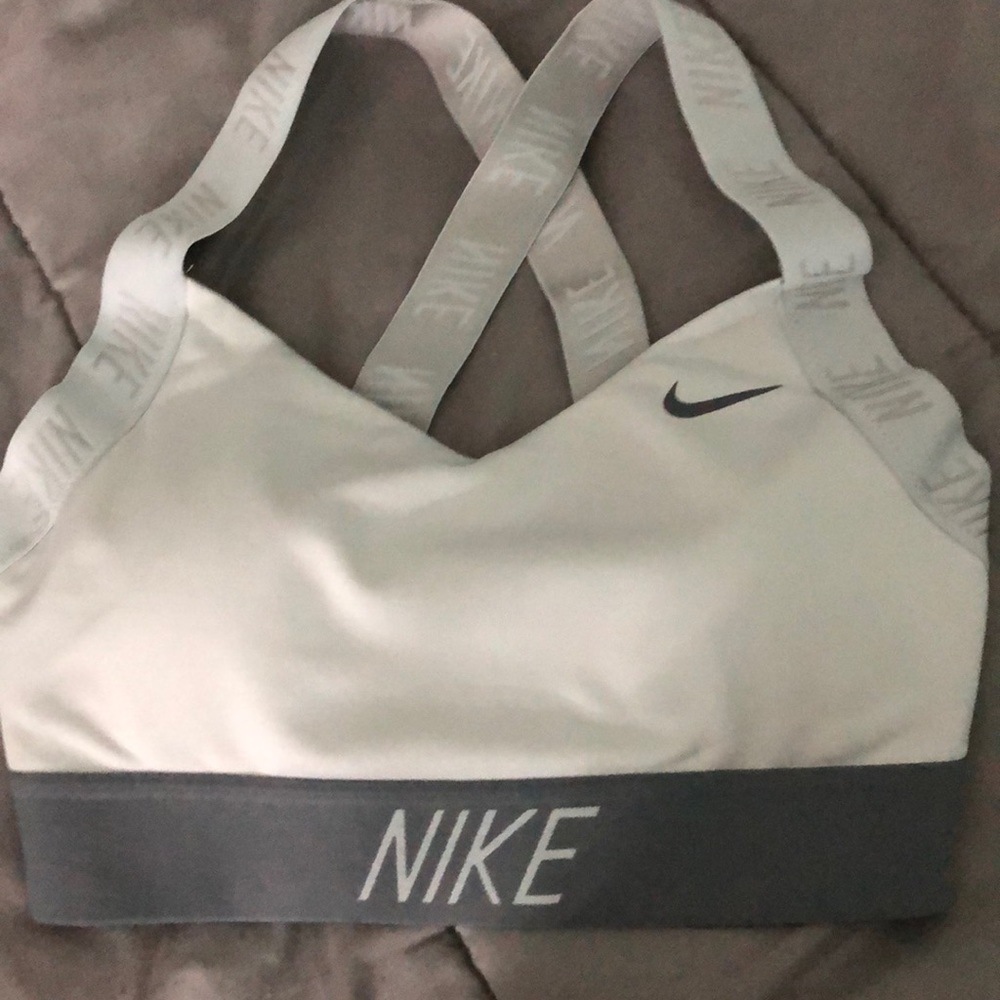 Nike XS white and grey sports bra